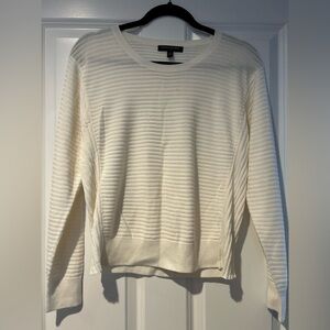 Banana Republic Cream Ribbed Knit Women’s Top Sweater Sz M